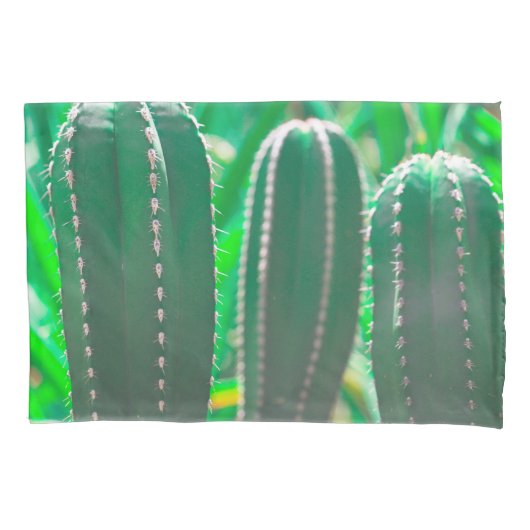 Pastel Groene cactus plant bladeren Kussensloop (Voorkant)