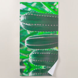 Pastel Groene cactus plant bladeren Strandlaken