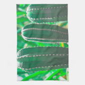 Pastel Groene cactus plant bladeren Theedoek (Verticaal)