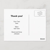 Pastel groene chevron patroon dank u briefkaart (Achterkant)