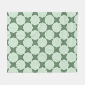 Pastel Groene Cirkel Hexagon Scandinavisch Patroon Fleece Deken (Voorkant (Horizontaal))