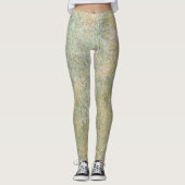 Pastel Groene Crean Beige Natuurlijke Zandsteen Leggings (Voorkant)