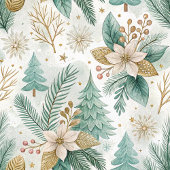 Pastel groene en gouden servetten Luxe Kerstmis