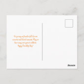 Pastel Groene en Oranje Bloemen Vriendschap Dag Briefkaart (Achterkant)