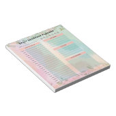  pastel Groene en Perzik Rozen Dagelijks schema Notitieblok (Schuin)