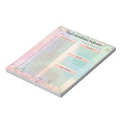  pastel Groene en Perzik Rozen Dagelijks schema Notitieblok (Linkerzijde)