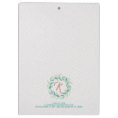 Pastel-groene Eucalyptus Leafs Wreater Klembord (Achterkant)