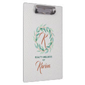 Pastel-groene Eucalyptus Leafs Wreater Klembord (Rechts)