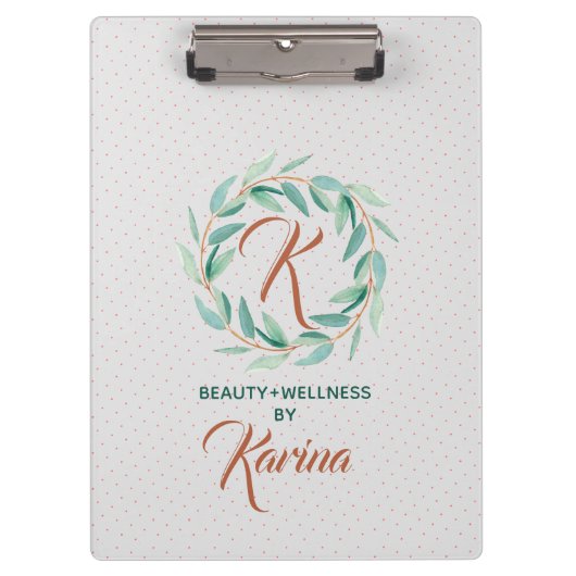Pastel-groene Eucalyptus Leafs Wreater Klembord (Voorkant)