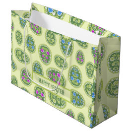 Pastel Groene Lente en Traditionele Paaseieren Groot Cadeauzakje