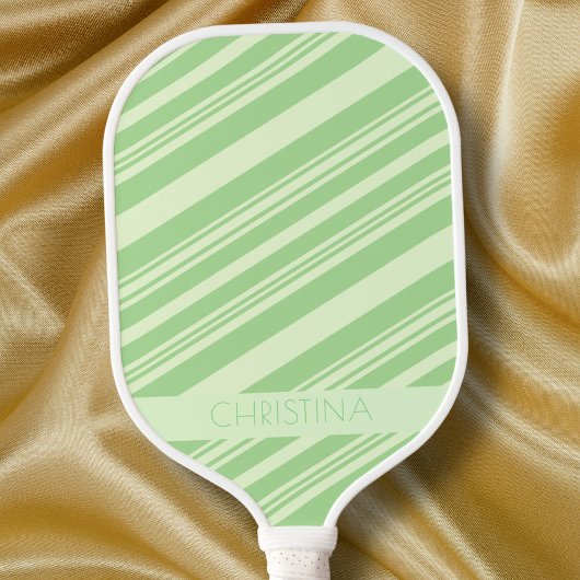 Pastel Groene Olijfgroene Elegant Chic Custom Name Pickleball Paddle