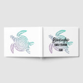 Pastel Groene Paarse Tribal Turtle Familie Reünie Gastenboek (Volledig)