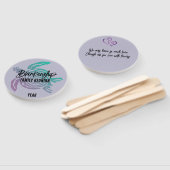 Pastel Groene Paarse Tribal Turtle Familie Reünie Handwaaier (Niet-gemonteerd)