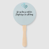 Pastel Groene Paarse Tribal Turtle Familie Reünie Handwaaier (Achterkant)