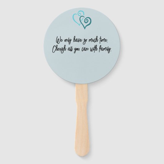 Pastel Groene Paarse Tribal Turtle Familie Reünie Handwaaier (Achterkant)