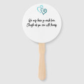 Pastel Groene Paarse Tribal Turtle Familie Reünie Handwaaier (Achterkant)