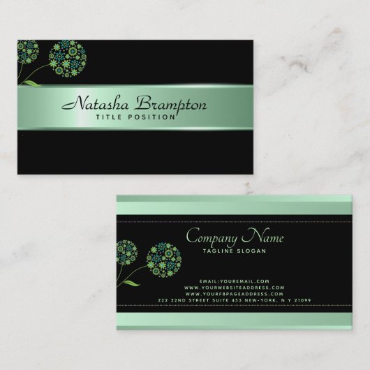 Pastel Groene Streep Visitekaartje (Voorkant / Achterkant)