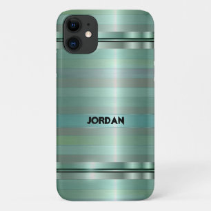 Pastel Groene Strepen Patroon Case-Mate iPhone Case