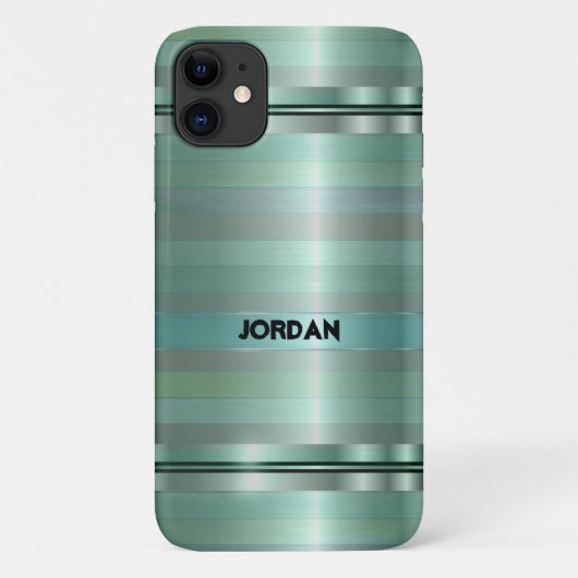 Pastel Groene Strepen Patroon Case-Mate iPhone Case (Achterkant)