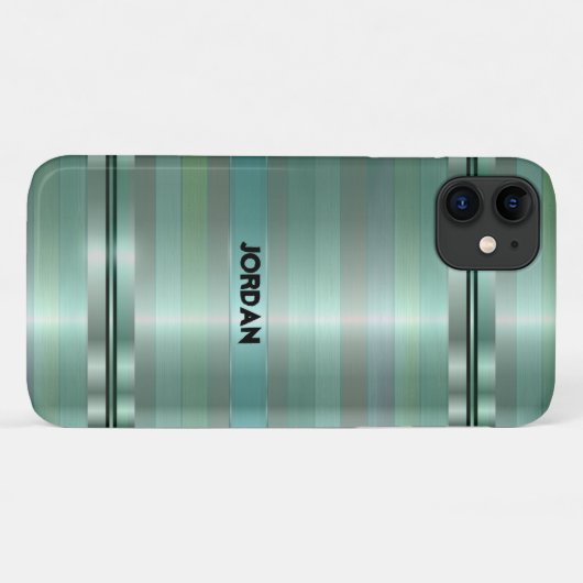 Pastel Groene Strepen Patroon Case-Mate iPhone Case (Achterkant (horizontaal))