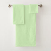 Pastel groene theeblad effen kleur bad handdoek (Insitu)