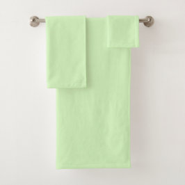 Pastel groene theeblad effen kleur bad handdoek