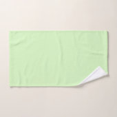 Pastel groene theeblad effen kleur bad handdoek (Handdoek)