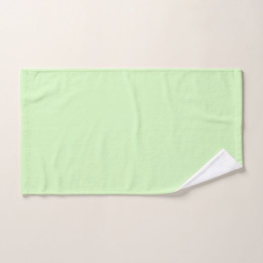 Pastel groene theeblad effen kleur bad handdoek (Handdoek)