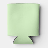 Pastel groene theeblad effen kleur blikjeskoeler (Voorkant)