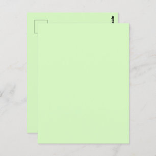 Pastel groene theeblad effen kleur briefkaart