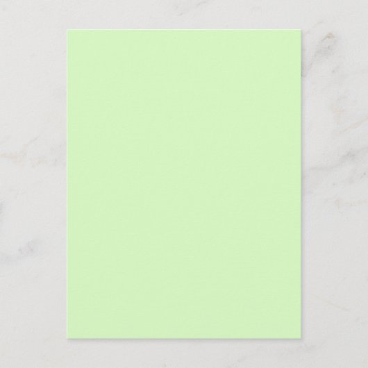 Pastel groene theeblad effen kleur briefkaart (Voorkant)