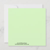 Pastel groene theeblad effen kleur kaart (Achterkant)