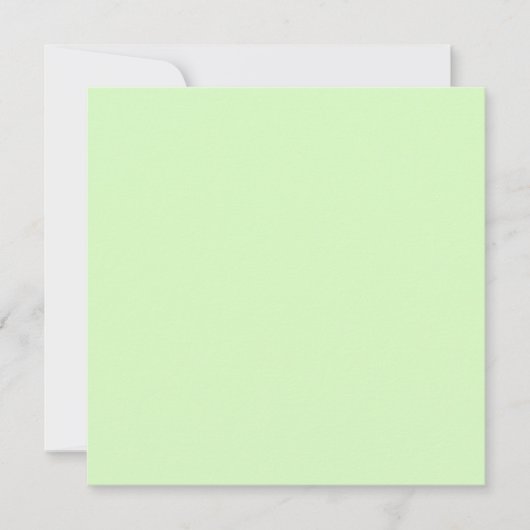 Pastel groene theeblad effen kleur kaart (Voorkant)