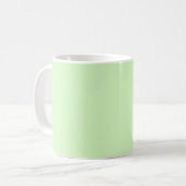 Pastel groene theeblad effen kleur koffiemok (Voorkant links)