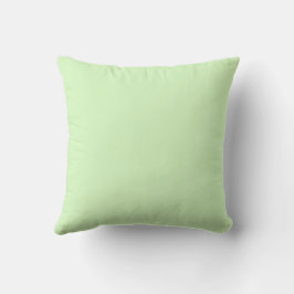 Pastel groene theeblad effen kleur kussen