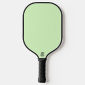 Pastel groene theeblad effen kleur pickleball paddle (Achterkant)