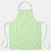 Pastel groene theeblad effen kleur schort (Voorkant)