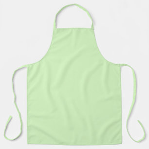 Pastel groene theeblad effen kleur schort