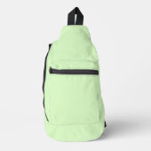 Pastel groene theeblad effen kleur sling bag (Voorkant)