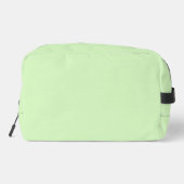 Pastel groene theeblad effen kleur toilettasje (Achterkant)