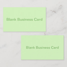 Pastel groene theeblad effen kleur visitekaartje