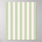 Pastel groene verticale strepen poster (Voorkant)