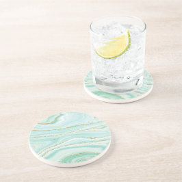 Pastel groene vloeibare marmer achtergrond zandsteen onderzetter