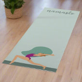 Pastel Groene Vrouwen Poses Oefeningen Namaste Yog Yogamat
