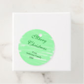 Pastel groene waterverf vrolijk kerstfeest modern bedankjes labels (In situ)