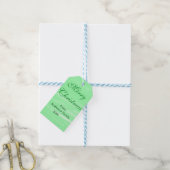 Pastel groene waterverf vrolijk kerstfeest modern cadeaulabel (Met Touw)