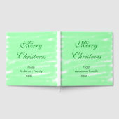 Pastel groene waterverf vrolijk kerstfeest modern  gastenboek (Volledig)