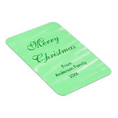 Pastel groene waterverf vrolijk kerstfeest modern magneet (Rechterzijde)