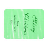 Pastel groene waterverf vrolijk kerstfeest modern magneet (Horizontaal)