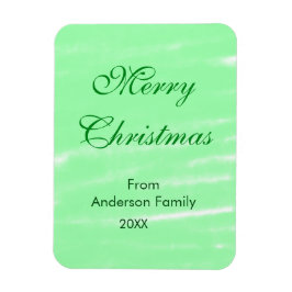 Pastel groene waterverf vrolijk kerstfeest modern  magneet